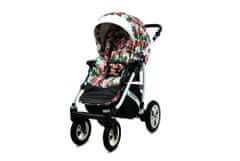 Babylux Tropical Small Roses | 3v1 Kombinirani Voziček kompleti | Otroški voziček + Carrycot + Avtosedežem