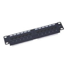 XtendLan Patch panel 10", 1U / 12 priključkov, CAT5E, vgrajen