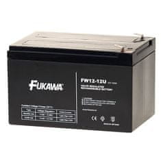 Fukawa svinčeno-kislinska baterija FW 12-12 U za UPS APC/ AEG/ EATON/ Powerware/ 12V/ 12Ah/ življenjska doba 5 let/ Faston F2-6,3mm