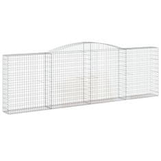 Vidaxl Obokane gabion košare 3 kosi 400x30x120/140 cm pocinkano železo