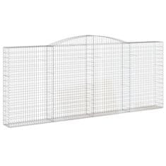 Vidaxl Obokane gabion košare 3 kosi 400x30x160/180 cm pocinkano železo