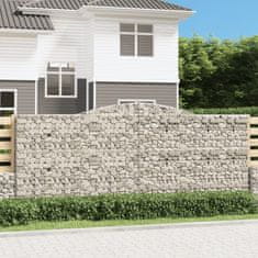 Vidaxl Obokane gabion košare 2 kosa 400x30x160/180 cm pocinkano železo