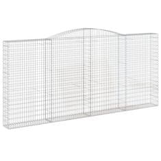 Vidaxl Obokane gabion košare 2 kosa 400x30x180/200 cm pocinkano železo