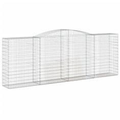 Vidaxl Obokane gabion košare 2 kosi 400x50x140/160 cm pocinkano železo