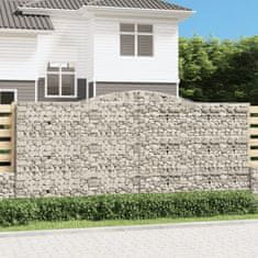 Vidaxl Obokane gabion košare 3 kosi 400x30x180/200 cm pocinkano železo