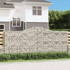 Vidaxl Obokane gabion košare 8 kosi 400x30x160/180 cm pocinkano železo