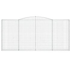 Vidaxl Obokane gabion košare 5 kosov 400x30x180/200cm pocinkano železo