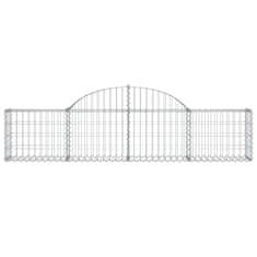 Vidaxl Obokane gabion košare 4 kosi 200x30x40/60 cm pocinkano železo