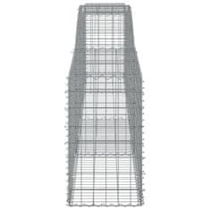 Vidaxl Obokane gabion košare 4 kosi 400x50x80/100 cm pocinkano železo