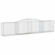 Vidaxl Obokane gabion košare 3 kosi 400x50x80/100 cm pocinkano železo