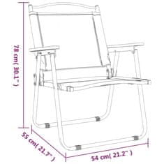 Vidaxl Stoli za kampiranje 2 kosa zeleni 54x55x78 cm oxford blago