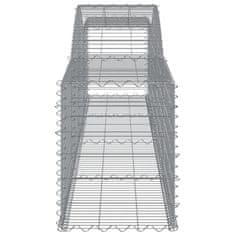 Vidaxl Obokana gabonska košara 400x50x60/80 cm pocinkano železo