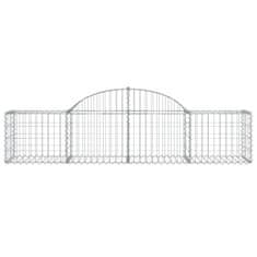 Vidaxl Obokane gabion košare 4 kosi 200x50x40/60 cm pocinkano železo