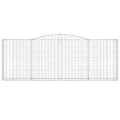 Vidaxl Obokane gabion košare 6 kosov 400x30x140/160cm pocinkano železo