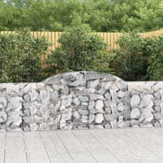 Vidaxl Obokane gabion košare 30 kosi 300x30x80/100 cm pocinkano železo