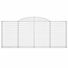 Vidaxl Obokane gabion košare 2 kosa 300x30x120/140 cm pocinkano železo