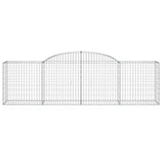 Vidaxl Obokane gabion košare 7 kosov 300x50x80/100 cm cinkano železo