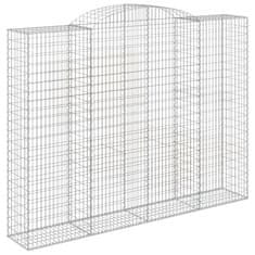 Vidaxl Obokane gabion košare 3 kosa 300x50x220/240 cm pocinkano železo