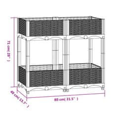 Vidaxl Visoka greda 80x40x71 cm polipropilen