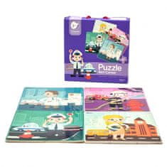 Classic world Puzzle Otroški 4 v 1 Klasični svetovni poklici