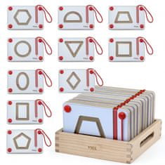 Viga Toys Magnetne mize Učenje risanja geometrijskih likov Toys Montessori