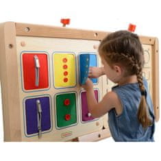 Masterkidz Masterkidz Montessori Wallboard Odpiranje in zapiranje zadrge Gumbi