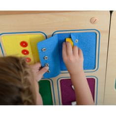 Masterkidz Masterkidz Montessori Wallboard Odpiranje in zapiranje zadrge Gumbi