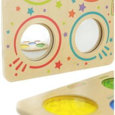 Masterkidz Senzorična tabla z ogledali in ukrivljenimi slikovnimi lečami Montessori