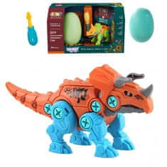 WOOPIE  Dinozaver Triceratops jajce Torzijski gradbeni set + vijačnik