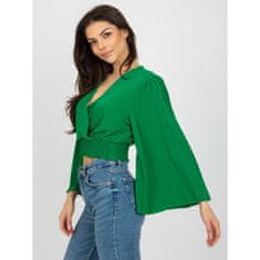 ITALY MODA Ženska bluza s širokimi rokavi RICHA zelena DHJ-BZ-16503.30X_397616 Univerzalni