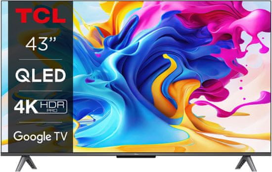 TCL 43C645 4K UHD QLED televizor, Smart TV