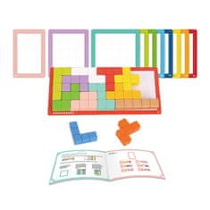 Tooky Toy Tooky Toy Puzzle Tetris bloki 10 stopenj težavnosti 22 el.