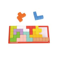 Tooky Toy Tooky Toy Puzzle Tetris bloki 10 stopenj težavnosti 22 el.