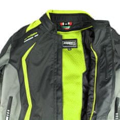 Cappa Racing Moto jakna AREZZO tekstil črno/zelena 3XL