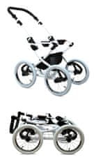 Babylux Classic White Fern Leaf | 2v1 Kombinirani Voziček kompleti | Otroški voziček + Carrycot