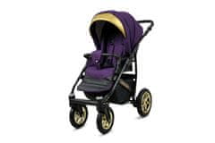 Babylux Gold Lux Royal Purple | 3v1 Kombinirani Voziček kompleti | Otroški voziček + Carrycot + Avtosedežem