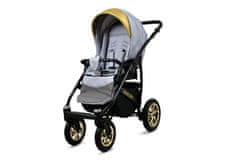 Babylux Gold Lux Silver | 3v1 Kombinirani Voziček kompleti | Otroški voziček + Carrycot + Avtosedežem