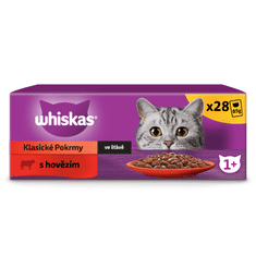 Whiskas blazinice z govedino, za odrasle, 28 x 85 g