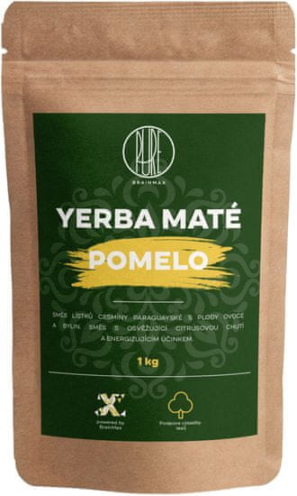 BrainMax Yerba Mate, pomelo, 1000 g