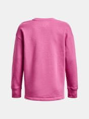 Under Armour Pulover Rival Fleece Oversize Crew-PNK XS