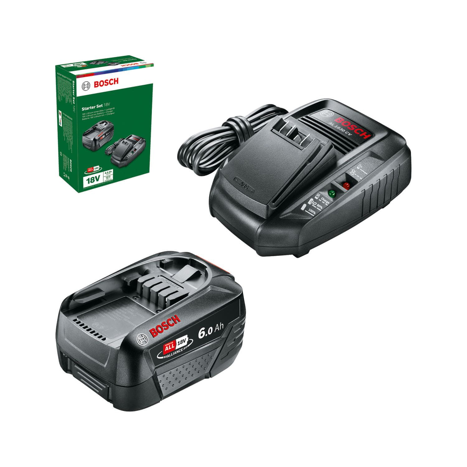 Bosch začetni komplet PBA 18V/6,0Ah W-C + AL 1830 CV (1600A00ZR8