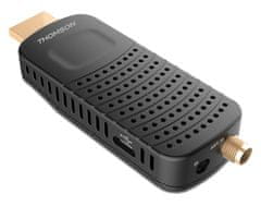 Thomson DVB-T/T2 tuner HDMI stick THT 82/ Full HD/ H.265/HEVC/ zunanja antena/ EPG/ PVR/ HDMI/ USB/ micro USB/ IR/ črna