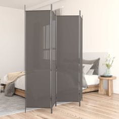 Vidaxl Paravan 4-delni antracitna 698x180 cm blago