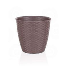 eoshop RATTAN 19 cm, svetlo rjava, komplet 3 kosov