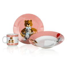 Banquet Otroški jedilni set BEARS, 3 kosi, rdeč, komplet 2