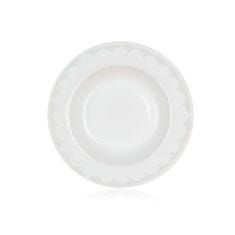 Banquet Globok porcelanski krožnik BAROCCO 21,6 cm, komplet 6 kosov