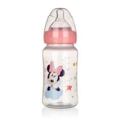 eoshop Plastična steklenička s silikonskim dudo MINNIE 240 ml, komplet 4 kosov