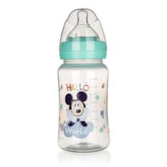 eoshop Plastična steklenička s silikonskim dudo MICKEY 240 ml, komplet 4 kosov