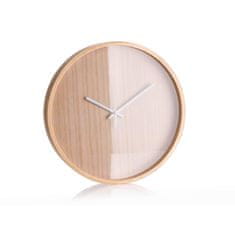 HOME DECOR Stenska ura WOOD RIM 30 cm, komplet 2