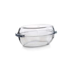 eoshop BORCAM Ovalna steklena posoda za peko s pokrovom 4,15 l, komplet 2